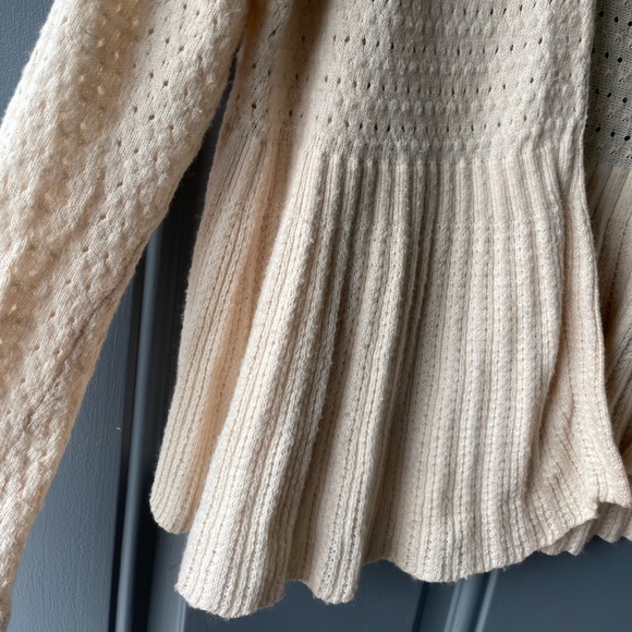 Moth for Anthropologie Open front cardigan with trumpet detail sz XS - Picture 2 of 6